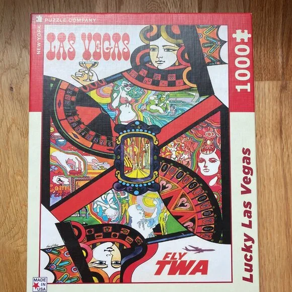 NY Puzzle Co 1000 pc puzzle Lucky Las Vegas - Picture 1 of 1
